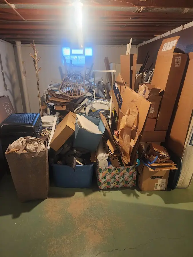 Roll-off dumpster container at job site for 4 Yard Dumpster Rental in East Rockhill